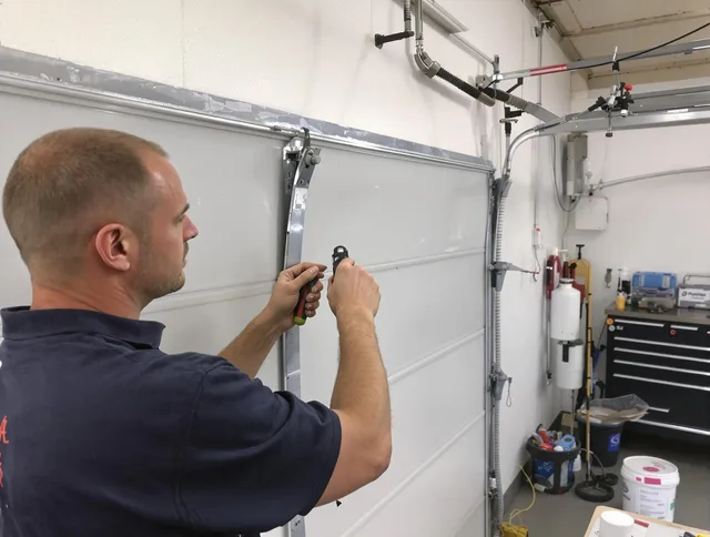 Before and after garage door dent repair by Security-Widefield Garage Door Repair in Security-Widefield