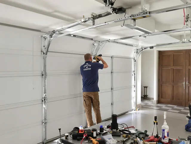 Security-Widefield Garage Door Repair certified technician performing precision garage door repair in Security-Widefield