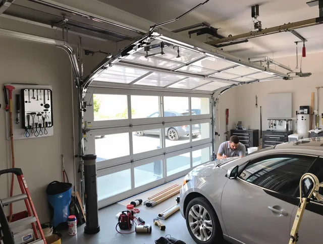 Garage door noise reduction service by Security-Widefield Garage Door Repair in Security-Widefield